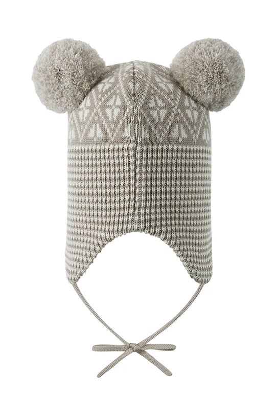 Детска вълнена шапка Reima Kuuru бежов 5300215B.9BYA