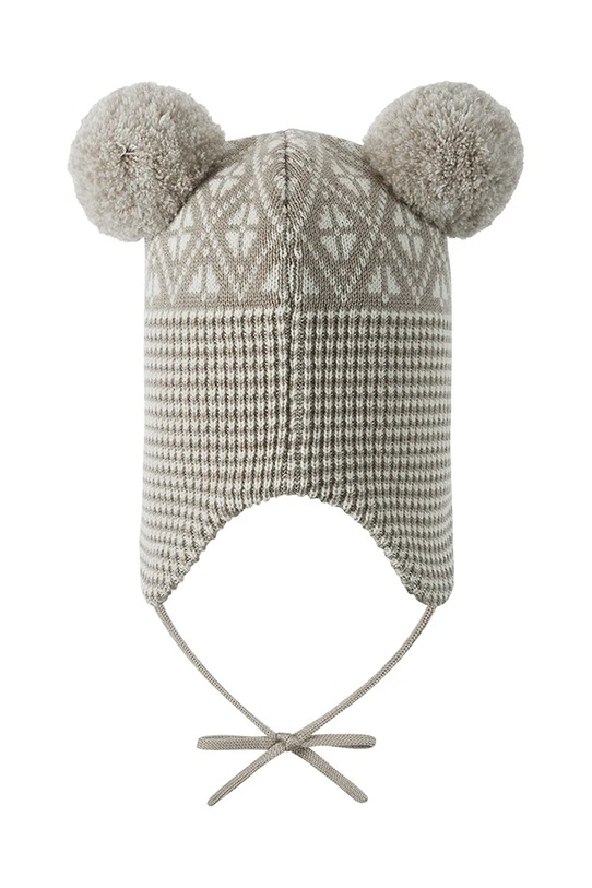 Reima czapka wełniana dziecięca Kuuru brązowy 5300215B.9BYA