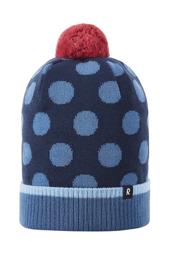 Dětská čepice s příměsí vlny Reima Jenkka středně silná modrá 5300278C.9BYA