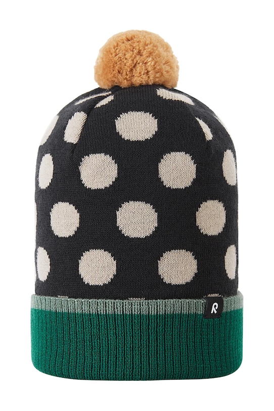 Reima czapka z dodatkiem wełny dziecięca Jenkka 5300278C.9BYA czarny AW25