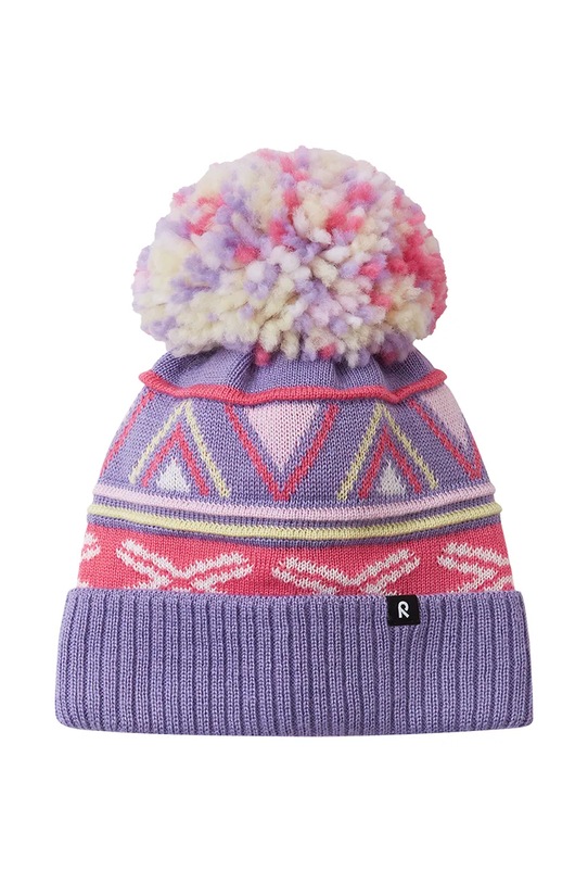 Chłopiec Reima czapka z dodatkiem wełny dziecięca Kirjoen 5300286B.9BYA fioletowy