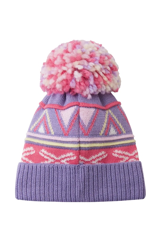 Reima czapka z dodatkiem wełny dziecięca Kirjoen fioletowy 5300286B.9BYA