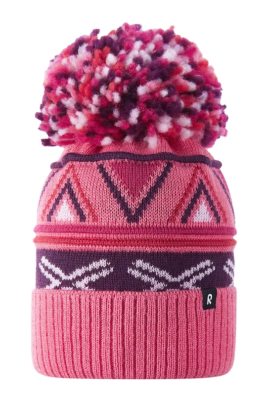 Reima czapka z dodatkiem wełny dziecięca Kirjoen 5300286B.9BYA różowy AW25