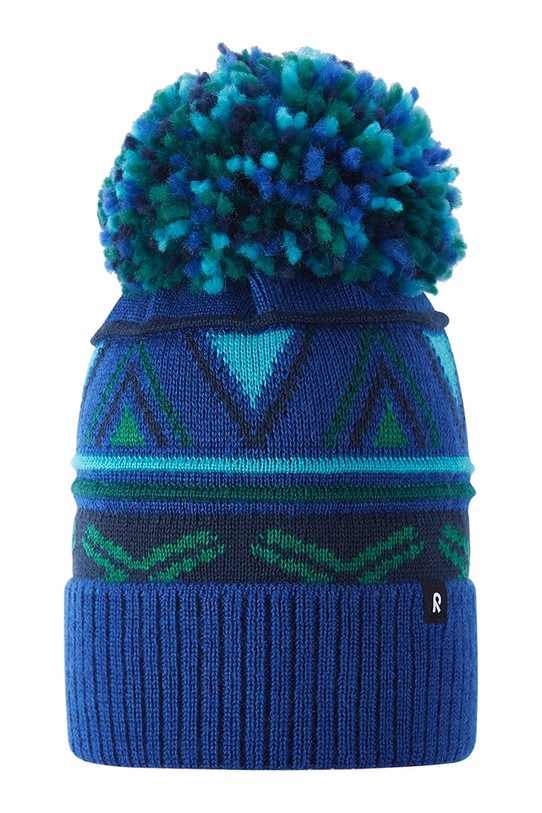 Reima czapka z dodatkiem wełny dziecięca Kirjoen średniej grubości granatowy 5300286B.9BYA