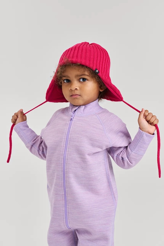 Reima czapka wełniana dziecięca Myssytys wełna różowy 5300324A.9BYA