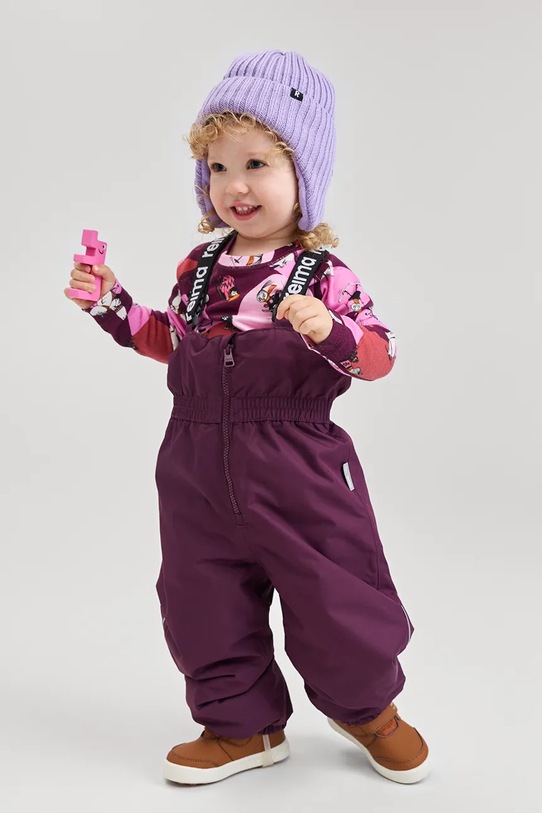 Detská vlnená čiapka Reima Mystinen vlna fialová 5300325A.9BYA