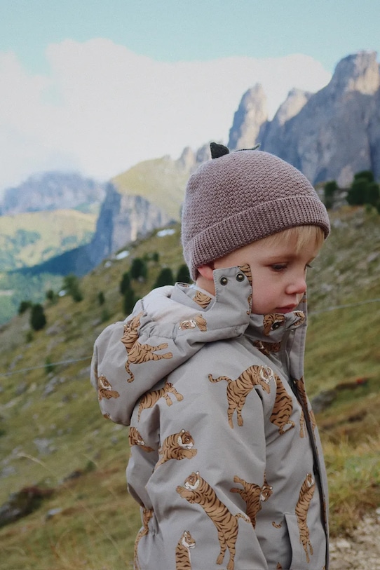 Konges Sløjd czapka dziecięca FRUITY BEANIE wełna zielony KS103466.9BYA