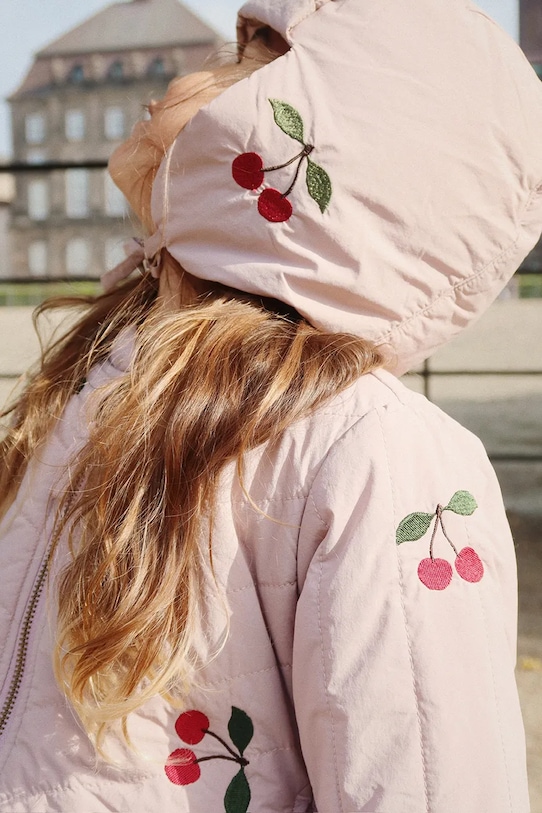 Konges Sløjd czapka niemowlęca JUNO HAT różowy KS103486.9BYA