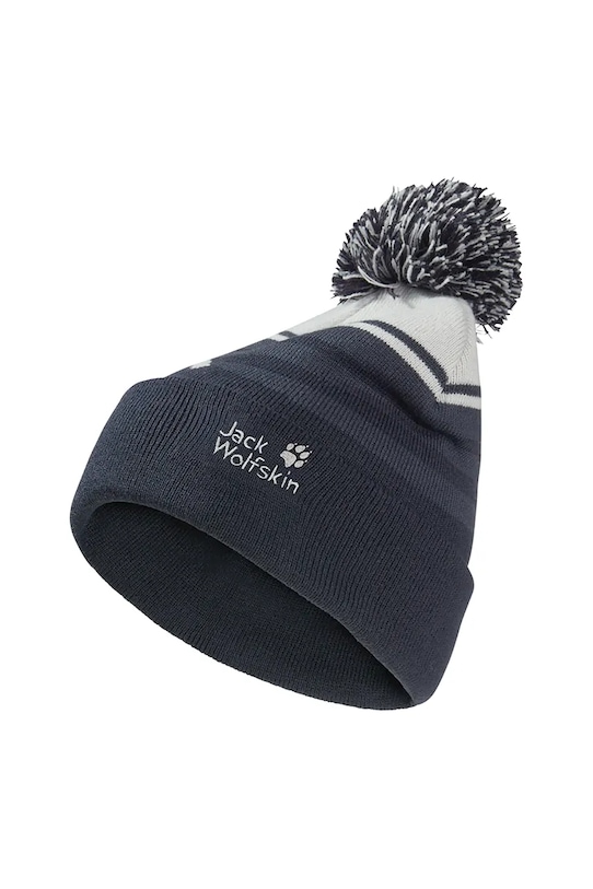 Jack Wolfskin căciulă copii STRIPY POMPOM BEANIE K cu modele bleumarin A65252