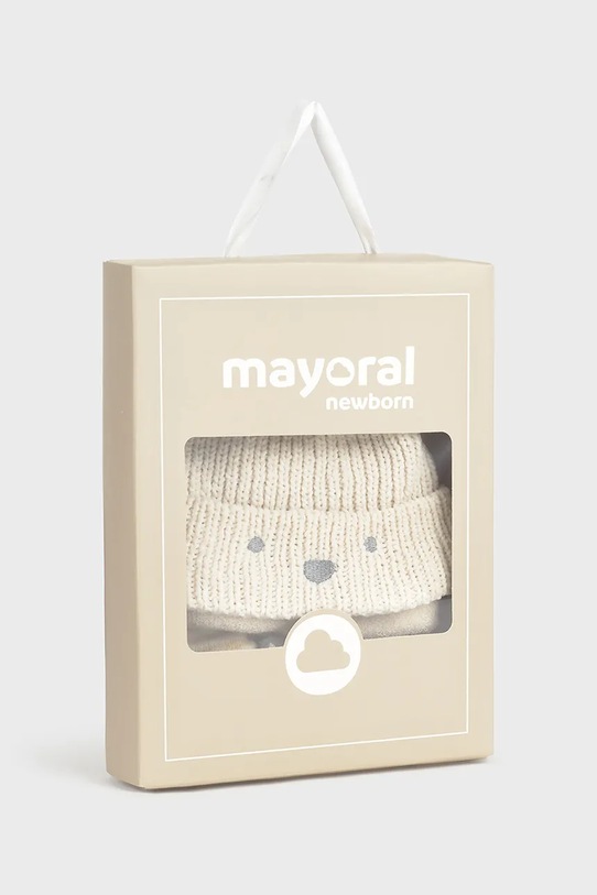 Хлопчик Шапочка та шкарпетки для немовлят Mayoral Newborn 9933.1H.Newborn.9BYA бежевий