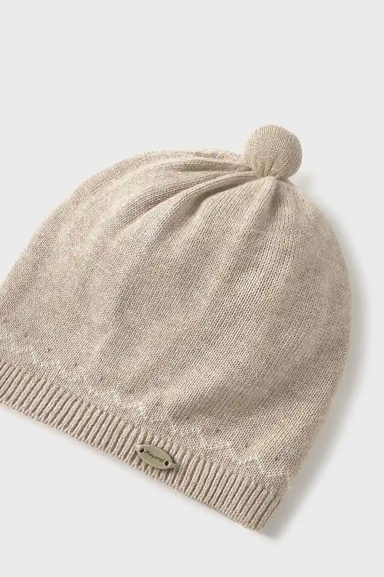 Σκούφος μωρού Mayoral Newborn 9936.1E.Newborn.9BYA καφέ AW25
