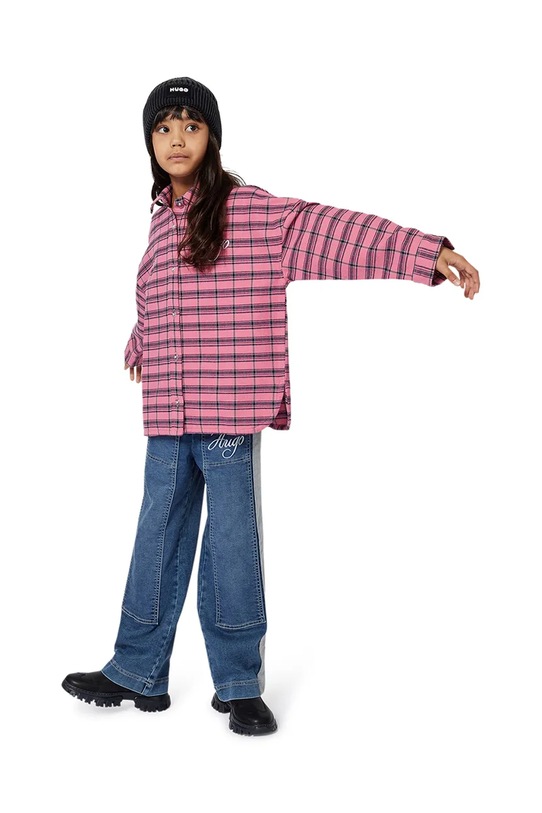 HUGO căciulă de bumbac pentru copii G00563.52.54 negru