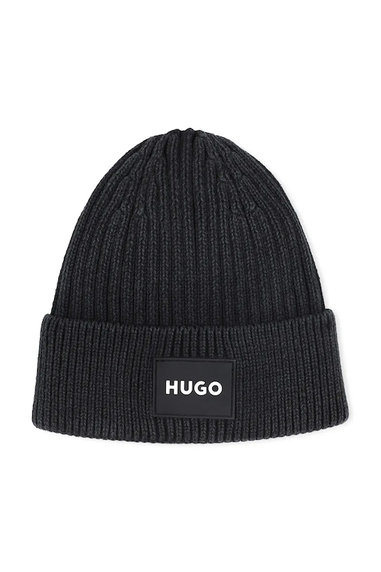 Detská bavlnená čiapka HUGO bavlna čierna G00563.54.56