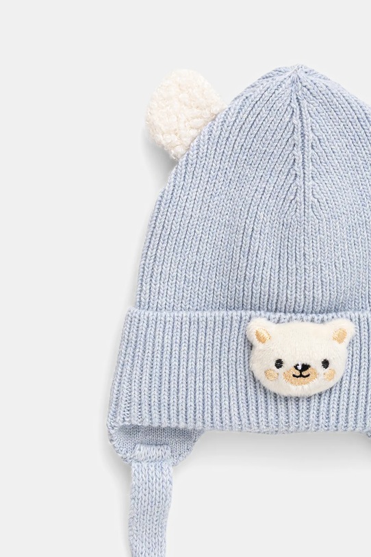 Jamiks czapka z domieszką wełny dziecięca POCO POCO.Nakr.glow.JZI009.K niebieski AW25
