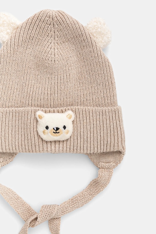 Дитяча шапка з домішкою вовни Jamiks POCO POCO.Nakr.glow.JZI009.K бежевий AW25