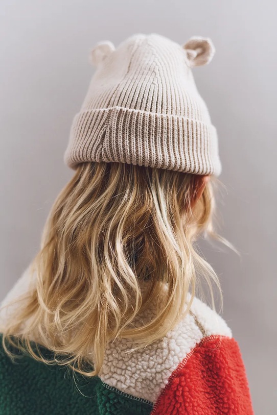 Liewood czapka bawełniana dziecięca Gina Beanie beżowy LW20105.9BYA