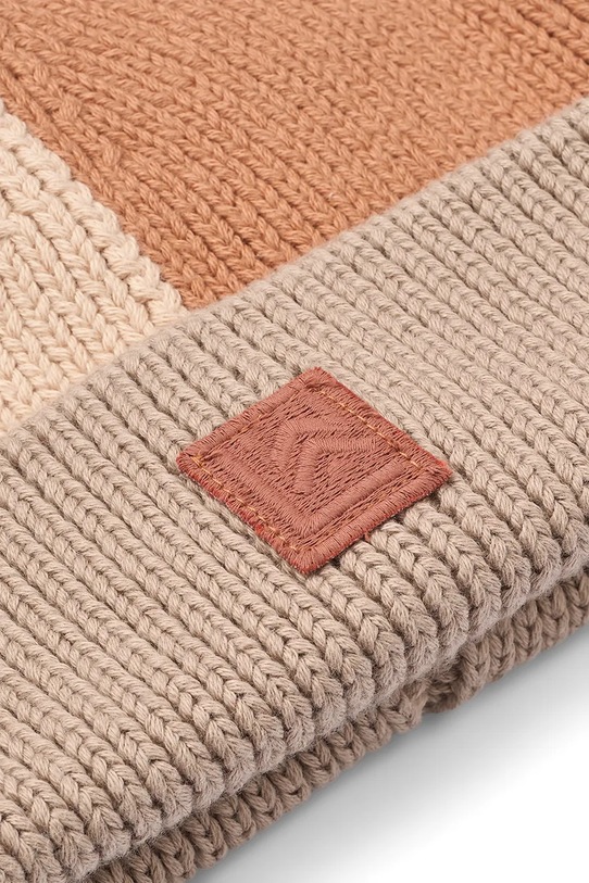 Liewood czapka bawełniana dziecięca Ezra Beanie LW20106.9BYA pomarańczowy AW25