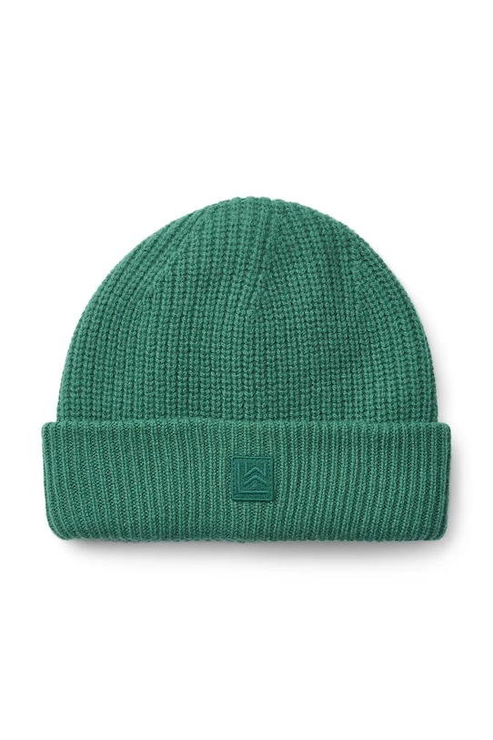 Liewood czapka z dodatkiem wełny dziecięca Emilio Beanie średniej grubości zielony LW20111.9BYA