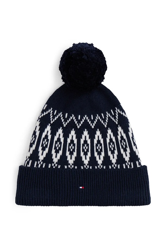 Tommy Hilfiger czapka bawełniana dziecięca wzorzyste granatowy KB0KB10132.9BYA