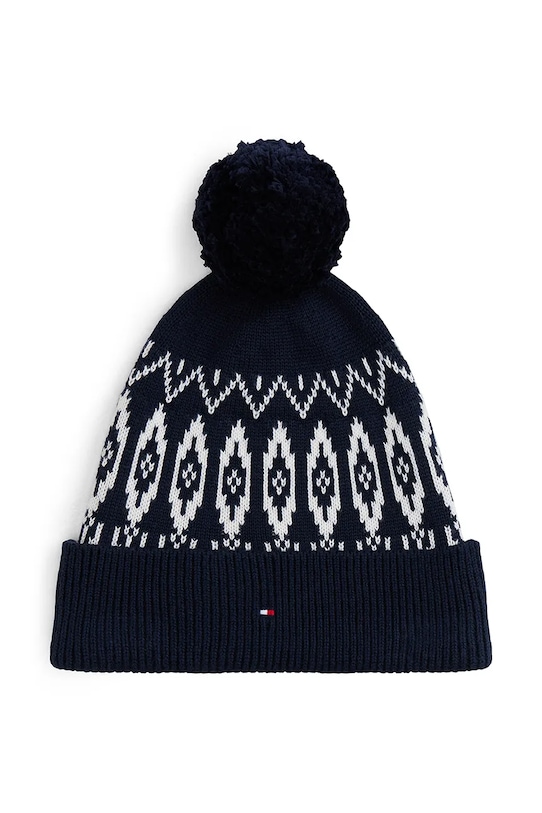Tommy Hilfiger căciulă de bumbac pentru copii cu modele bleumarin KB0KB10132.9BYA
