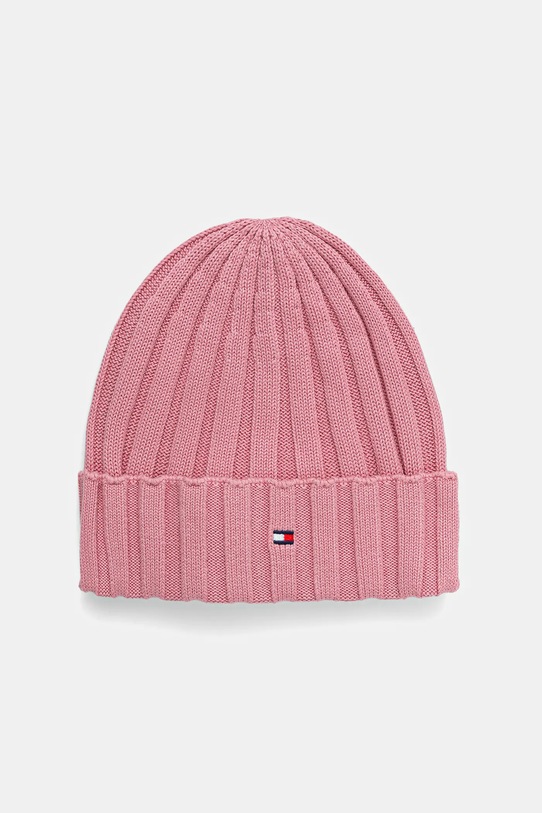Tommy Hilfiger czapka bawełniana dziecięca bawełna różowy AU0AU02004.9BYA