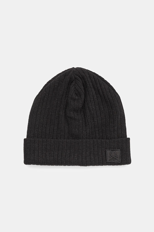 Detská čiapka United Colors of Benetton stredne hrubá čierna 6FEECA027.G.Season.9BYA