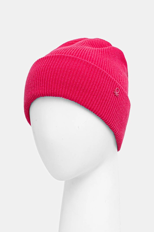 United Colors of Benetton czapka z wełną dziecięca 126WCA00X.G.seasonal różowy AW25