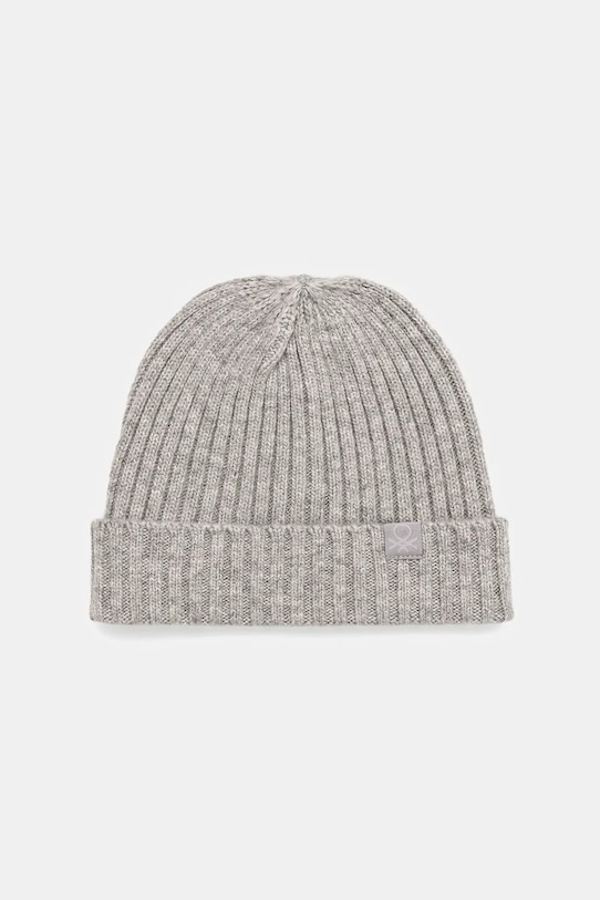 United Colors of Benetton căciulă de lână pentru copii uni gri 126WGA006.P.seasonal