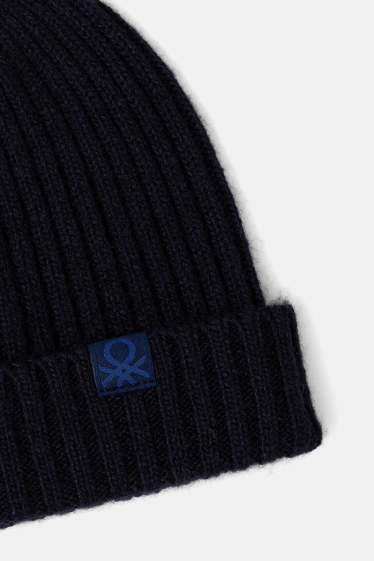 Детска шапка с вълна United Colors of Benetton 126WGA006.P.seasonal тъмносин AW25