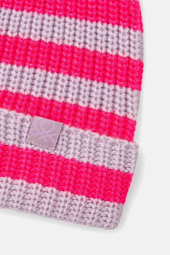 Dětská čepice United Colors of Benetton 1370HA00C.P.seasonal fialová AW25