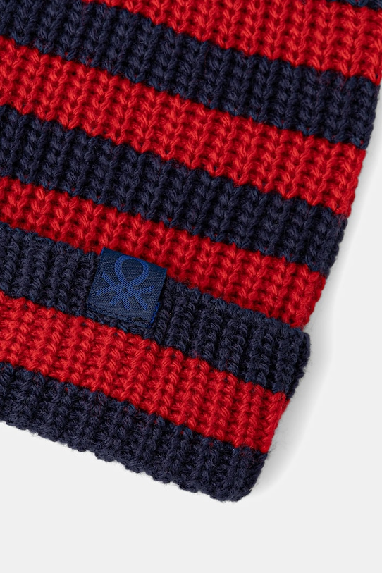 Dětská čepice United Colors of Benetton 1370HA00C.P.seasonal červená AW25