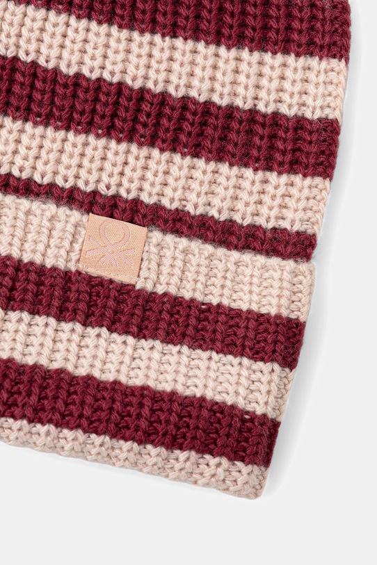 United Colors of Benetton czapka dziecięca 1370QA015.G.seasonal bordowy AW25