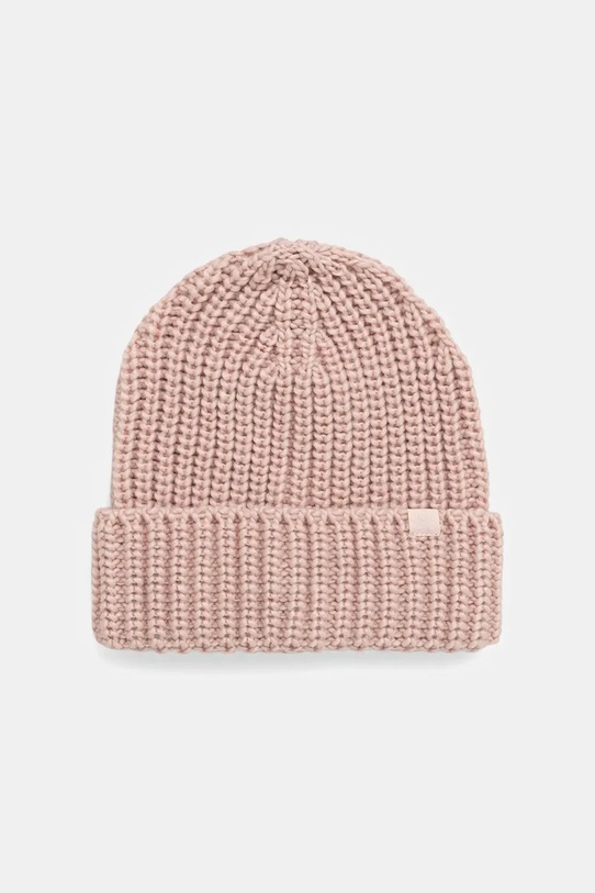 United Colors of Benetton czapka z domieszką wełny dziecięca z domieszką wełny beżowy 105HCA014.G.seasonal