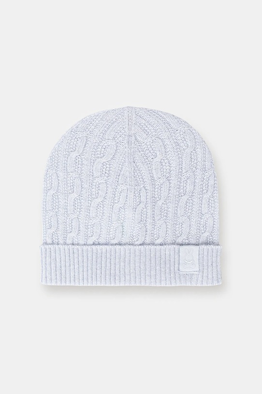 United Colors of Benetton czapka z wełną niemowlęca cienka niebieski 106WAA008.W.seasonal