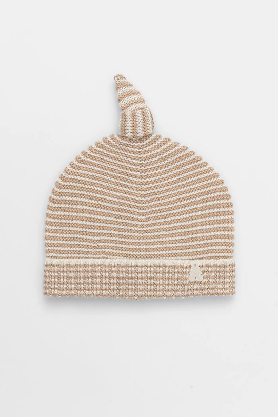 United Colors of Benetton czapka niemowlęca gruba beżowy 126WBA007.W.seasonal