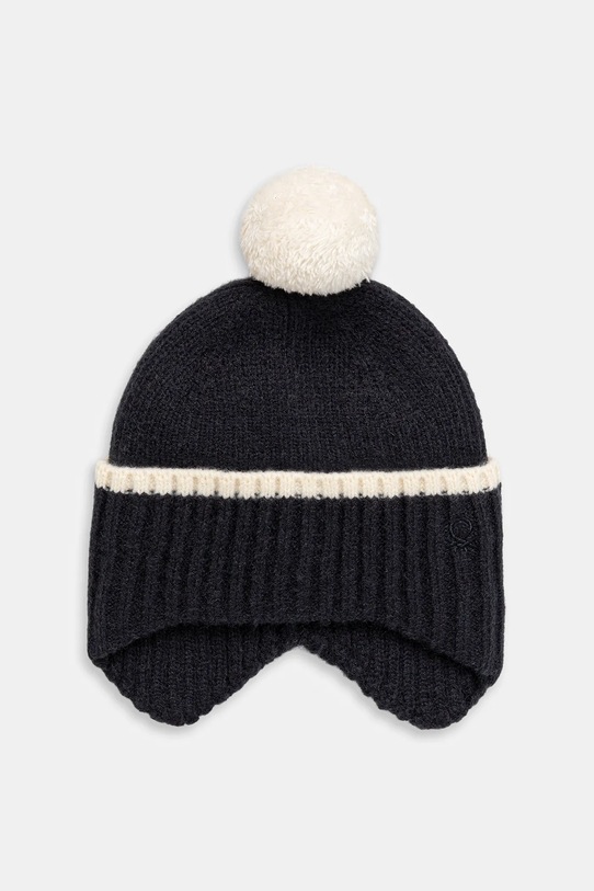 United Colors of Benetton czapka dziecięca drobny wzór granatowy 6N1KGA01N.P.Seasonal