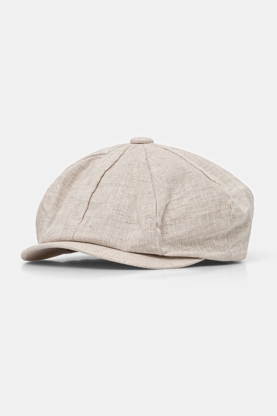 Lněná bekovka BOSS BECKHAM X BOSS 50549127 béžová AW25