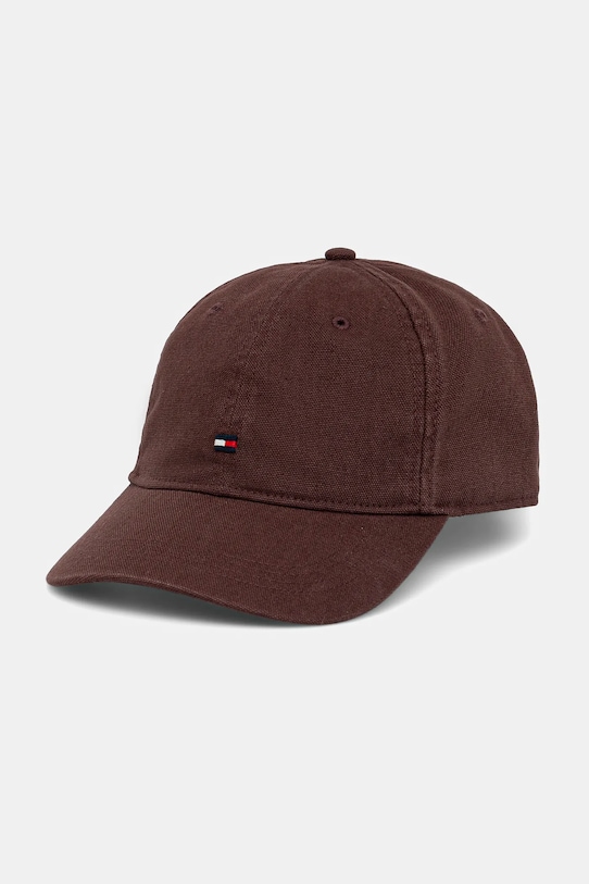 Tommy Hilfiger șapcă de baseball din bumbac bumbac maro AM0AM13426