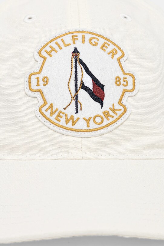 Tommy Hilfiger czapka z daszkiem bawełniana AM0AM13430 biały AW25