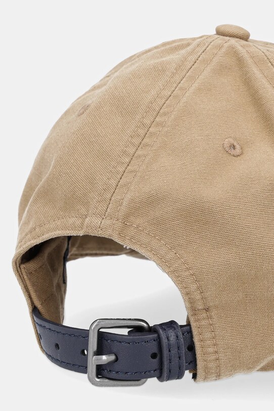 Akcesoria Tommy Hilfiger czapka z daszkiem bawełniana AM0AM13430 brązowy