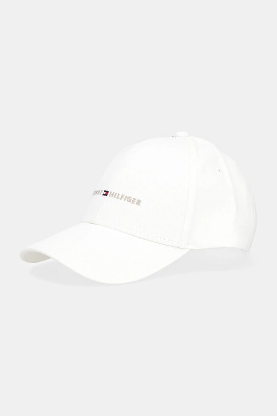 Tommy Hilfiger czapka z daszkiem bawełniana bawełna beżowy AM0AM13431