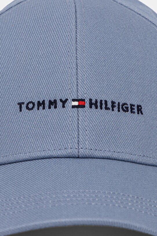 Tommy Hilfiger czapka z daszkiem bawełniana AM0AM13431 niebieski AW25