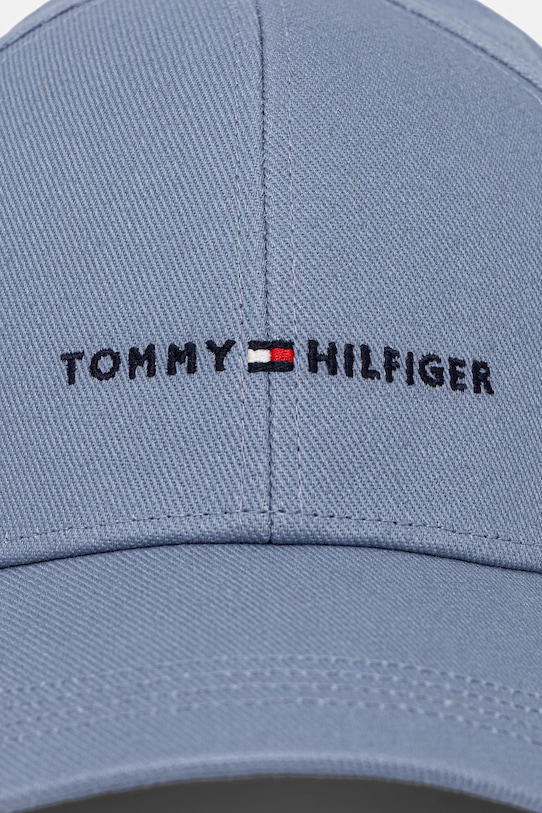 Βαμβακερό καπέλο του μπέιζμπολ Tommy Hilfiger AM0AM13431 μπλε AW25