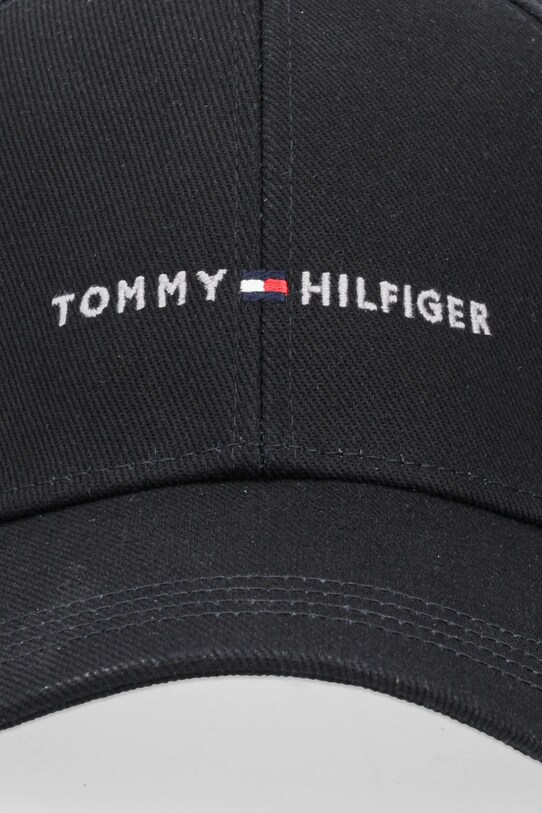 Tommy Hilfiger czapka z daszkiem bawełniana AM0AM13431 czarny AW25