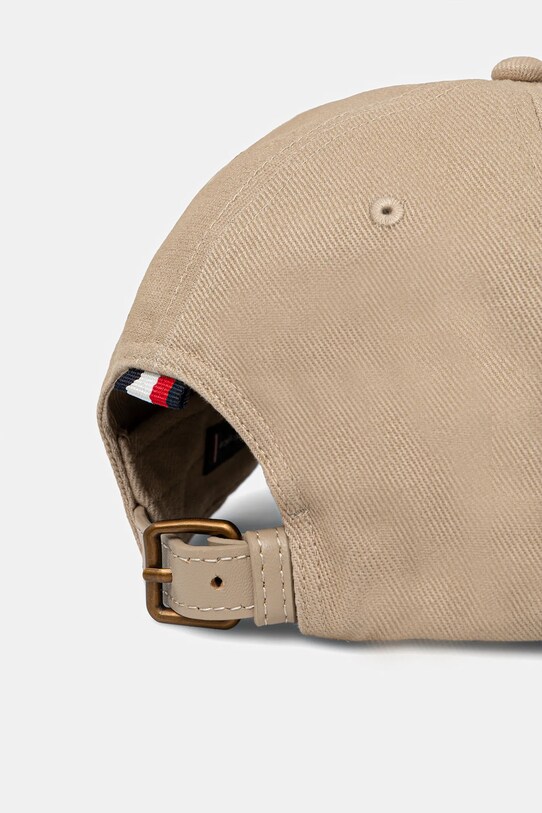 Akcesoria Tommy Hilfiger czapka z daszkiem bawełniana AM0AM13562 beżowy