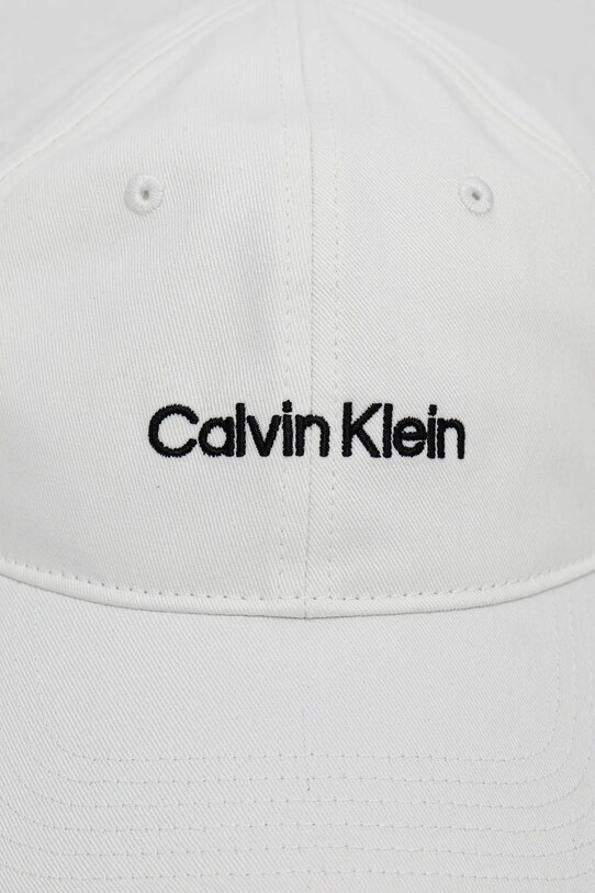 Pamučna kapa sa šiltom Calvin Klein LV04D5003G bijela AW25