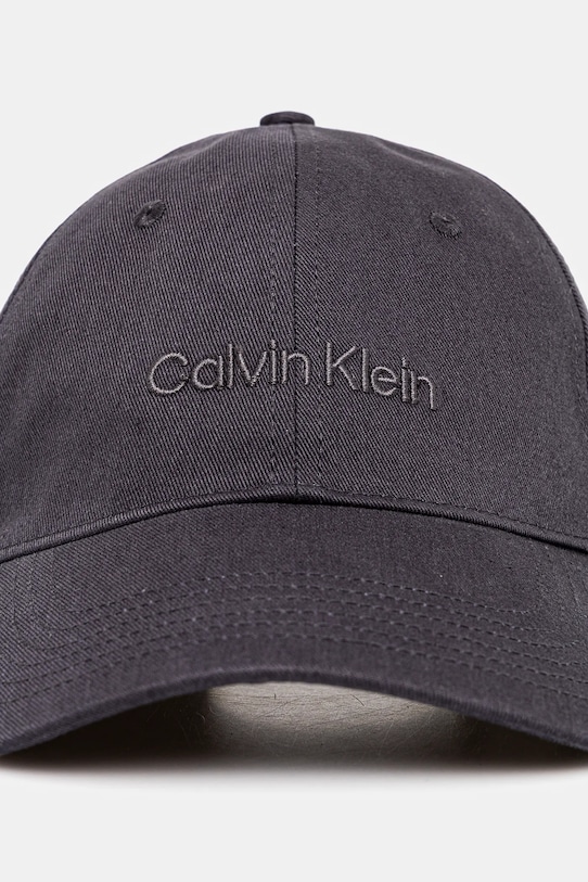 Calvin Klein berretto da baseball in cotone LV04D5003G blu navy AW25