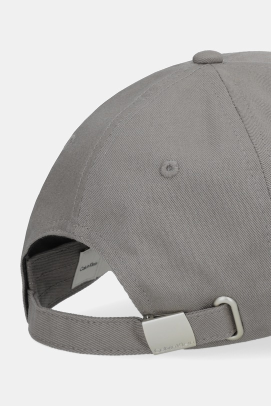 Akcesoria Calvin Klein czapka z daszkiem bawełniana LV04D5003G szary