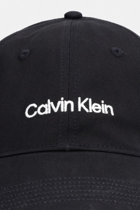 Calvin Klein baseballová čepice pánská bavlněná LV04D5003G černá SS26