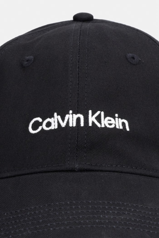 Calvin Klein baseballová čepice pánská bavlněná LV04D5003G černá SS26
